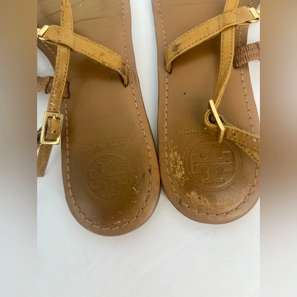 RARE Tory Burch Ali Anteka Tan Leather Sandals